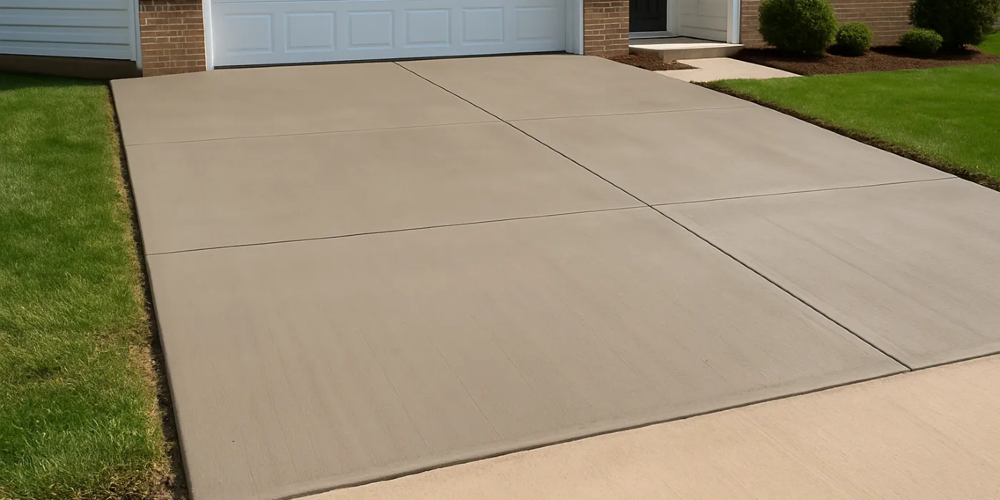a brand new concrete driveway from Concrete Contractor Kyle in Kyle, TX - Concrete parking lot Installation