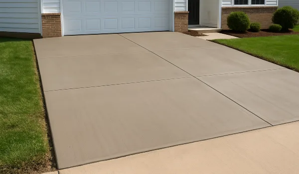 a brand new concrete driveway from Concrete Contractor Kyle in Kyle, TX - Concrete parking lot Installation