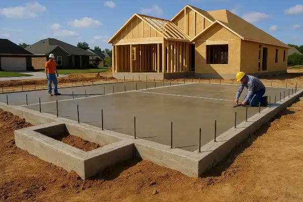 concrete foundation to build a new house from Concrete Contractor Kyle in Kyle, TX - Concrete Walkways