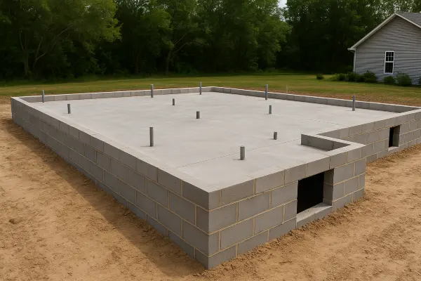 a finished concrete foundation for a new house from Concrete Contractor Kyle in Driftwood, TX - Driftwood TX