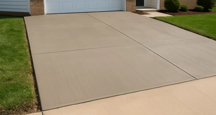 a brand new concrete driveway from Concrete Contractor Kyle in New Braunfels, TX - New Braunfels TX